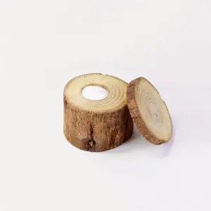 Natural Wooden Candle Holder – A Warm Touch of Nature for Elegant Spaces
