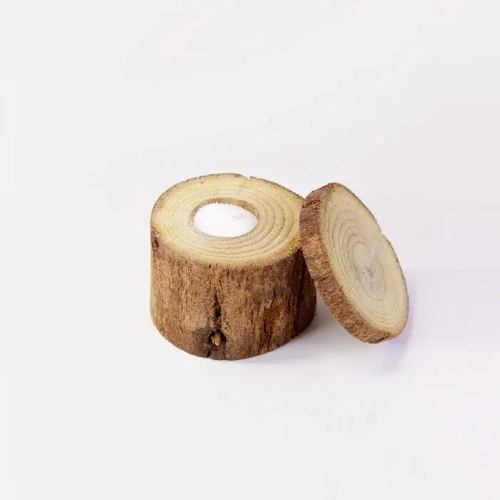 Natural Wooden Candle Holder – A Warm Touch of Nature for Elegant Spaces