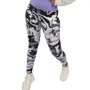 Blooming High Waist Purple Leggings