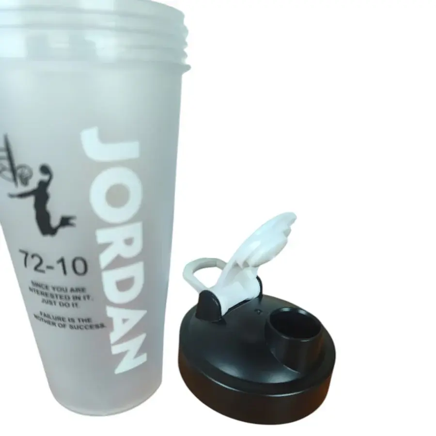 MD STAY FIT Jordan Protein Shaker Bottle with Mixing Ball, Flip-Top Lid, for Gym and Fitness