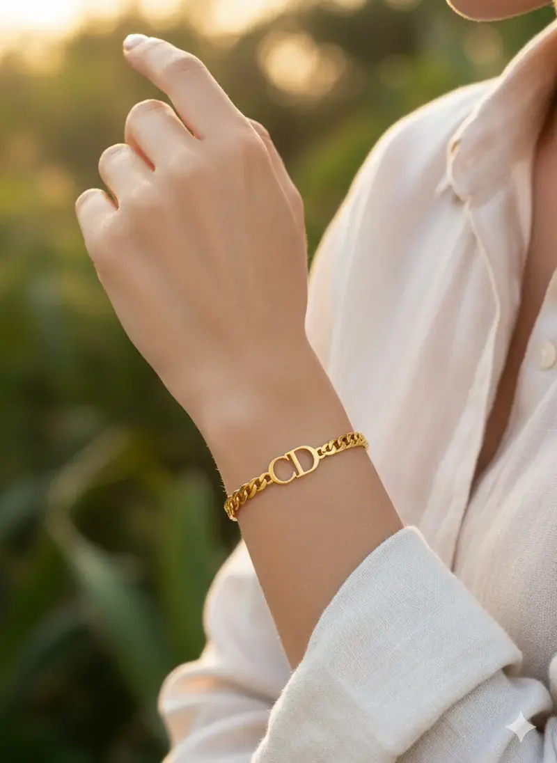Bracelet Stainless Steel with CD Initial BR-41