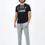 Black and Gray Summer Cotton Tracksuit