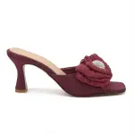 Elegant Bow Heeled Slippers S-7