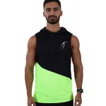 Sleeveless Breathable Green Hoodie