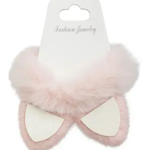 Fluffy Double Pom-Pom Hair Clip – F-1