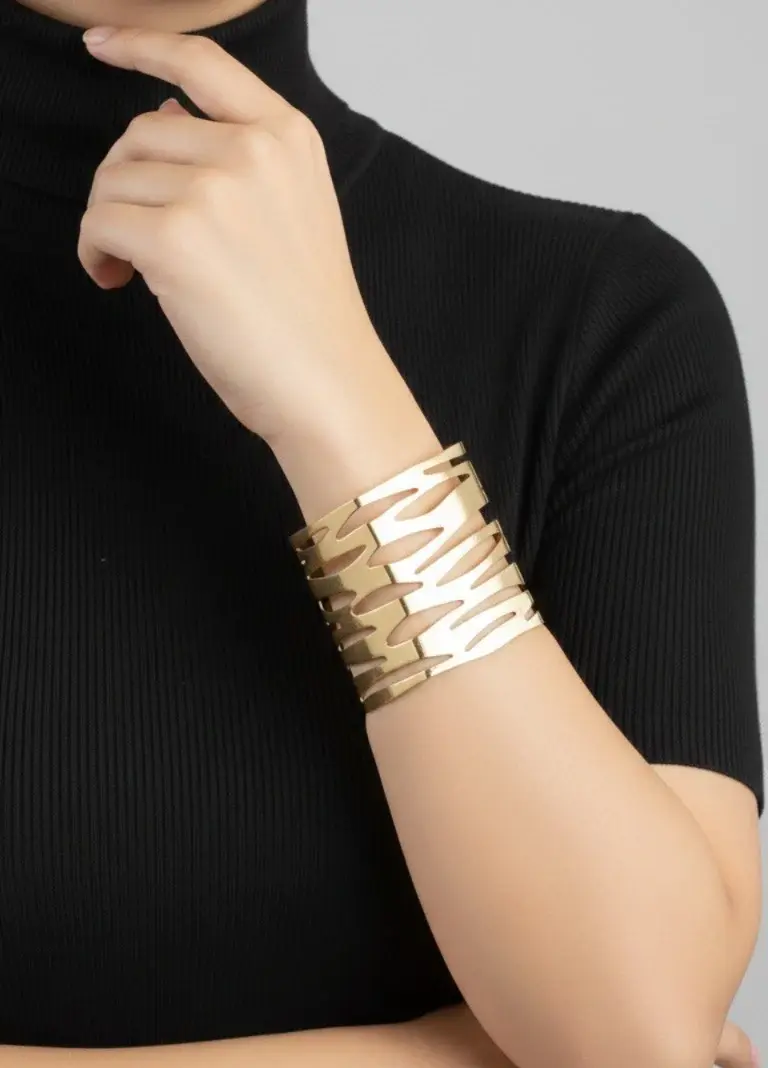 Modern Geometric Cuff Bracelet BR-100