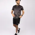 Round Printed Black T-Shirt