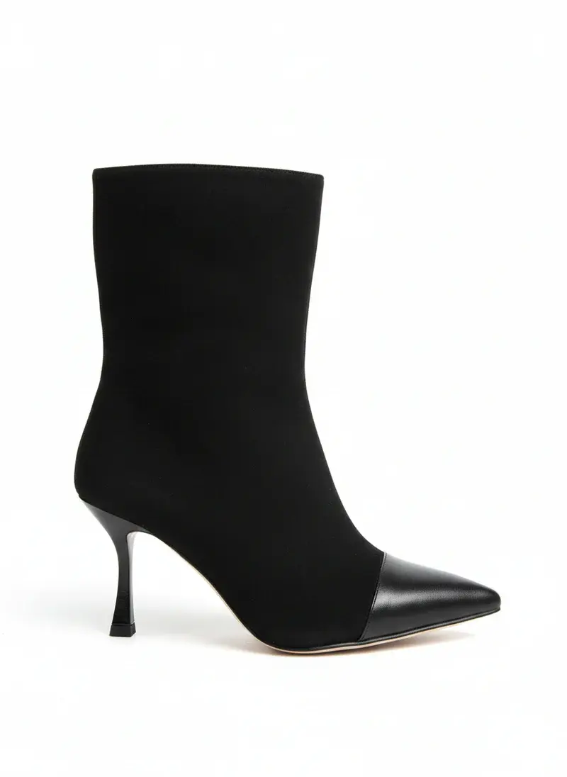 HALF BOOT MID HEELS SUEDE B-47