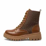 Boots leather with diamonds on the side – B-50