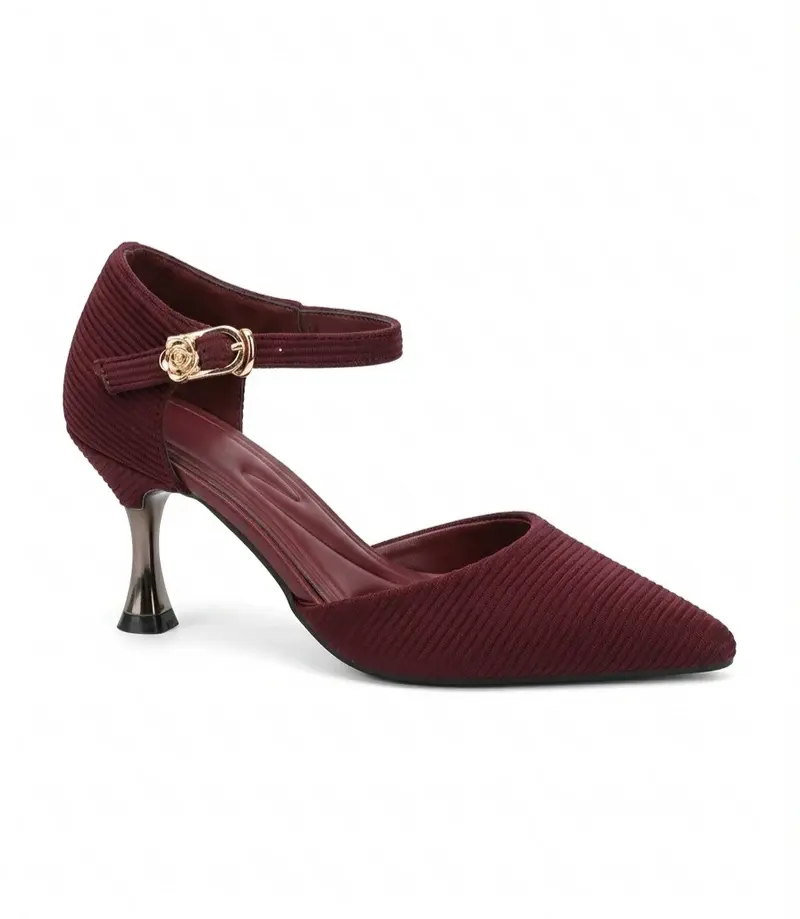 Elegant Rose Buckle Heels C-88