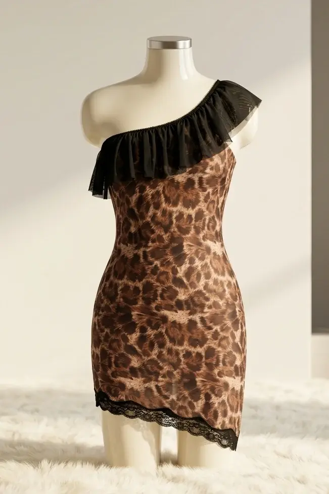 One Shoulder Dress - مايكروفايبر