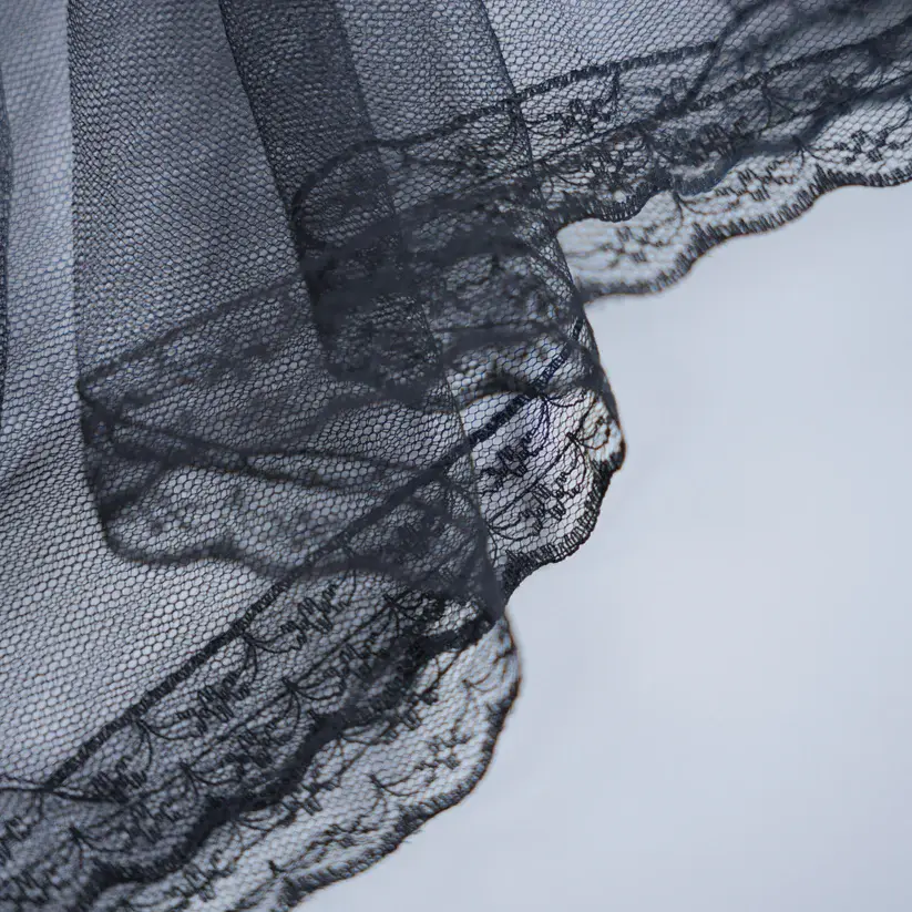 Full-body Lace See-through Top Thong Set