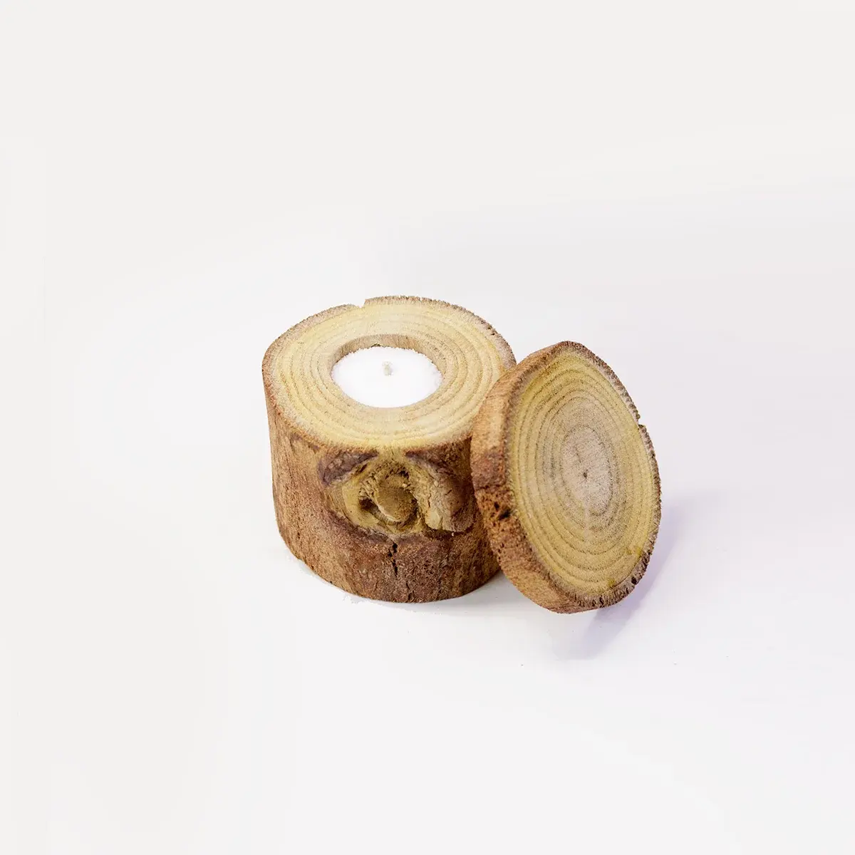 Natural Wooden Candle Holder – A Warm Touch of Nature for Elegant Spaces