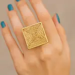 Geometric Woven Ring Stainless Steel Pure RI-20
