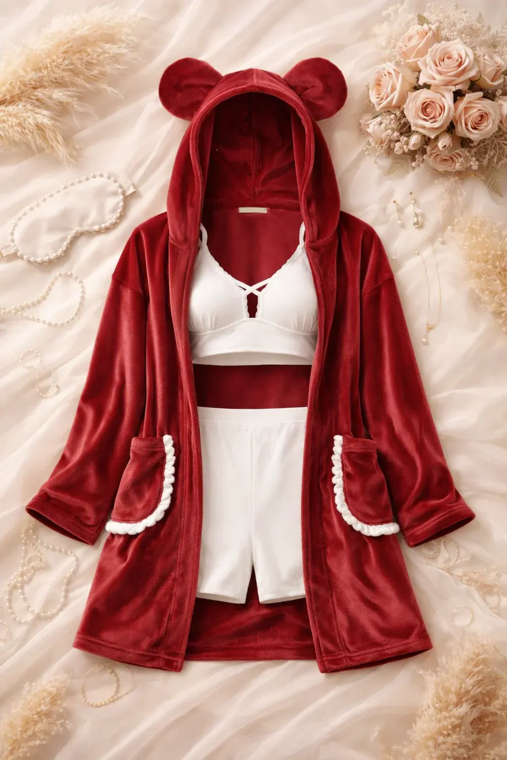 Velvet teddy lounge set