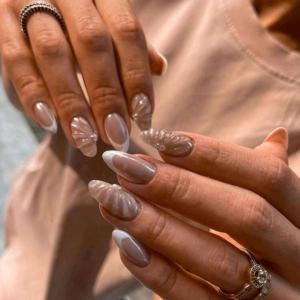 10pcs y2k magic long almond 3D gel nails