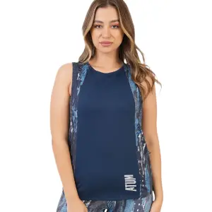 Marble Printed Navy Tank Top