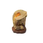 Artisan Wooden Log Lamp with Inner Glow – Unique Handmade Lighting Sculpture