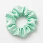 SilkGlow Satin Scrunchie – Light Blue