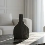 Textured Charcoal Vase
