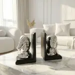 Sculptural Face Bookends (Set of 2)