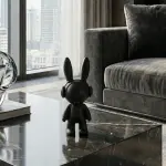 Headphone Bunny Figurine