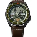 SEIKO Men's Hand Watch 5 SPORTS Brown Leather Band, Grey Dial SRPF21K1