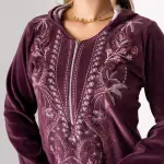Elegant Velvet Embroidered Abaya