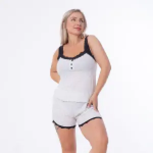 Cotton Summer Pajama Set – Sleeveless Top & Elastic Waist Shorts