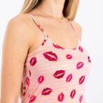 Pink Kisses Nightgown Short Sleeve, Relaxed Fit