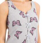 Women’s Butterfly Print Pajama Set – Sleeveless Top & Long Pants