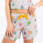 Summer Cotton Heart Print Pajama Set