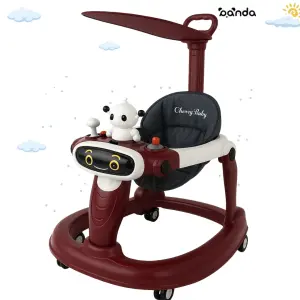 مشاية cherry baby walker بعجل سيارة ومظلة ،لون نبيتي