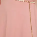 Elegant Pearl & Chain Waist Belt – Gold Accent