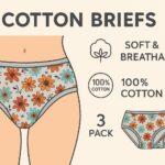 Women’s Cotton Mid-Rise Brief Panties(Pack of 3)