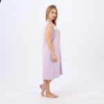 Sleeveless Cotton Nightdress in Soft Lilac