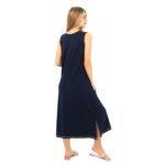 Embroidered Sleeveless Maxi Dress