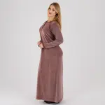 Winter Embroidered Maxi Abaya – Soft & Elegant Warm Fabric
