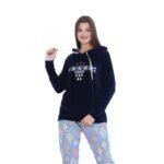 Velvet & Foulard Winter Pajama – Cozy Elegance with Embroidery