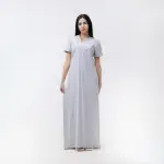 Printed Cotton Summer Nightgown – Long, Loose-Fit with Half Sleeves for All-Night Comfort