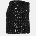 Black Sequin Mini Skirt