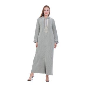 Winter Abaya – Zipper Chest-Embroidered Design