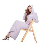 Winter Abaya – Zipper Chest-Embroidered Design