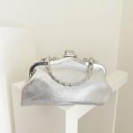 Silver Florencia Clutch