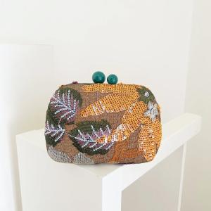 Greenish Floriva Clutch