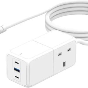 Recci RC48U Wall Charger, 3 Ports, 65W - White