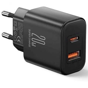 Joyroom JR-TCF05 Flash Series EU 20WA USB C/USB A Dual-Port Charger, Black