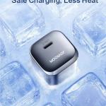 Joyroom JR-TCF02 PD 20W Mini Intelligent EU Fast Charger with C to C Cable, 1 Meter Length, Black