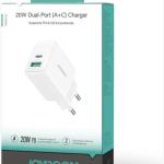 Joyroom JR-TCF21EU 20W A+C Dual-Port Charger, White