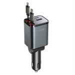 JOYROOM 4-in-1 Retractable Cable Car Charger, 65W, JR-CCL05